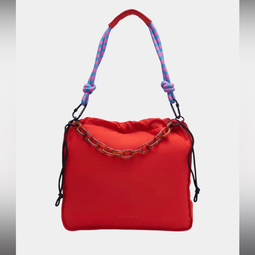 NWT Rotunda Sant Hobo Bag in Coral Red